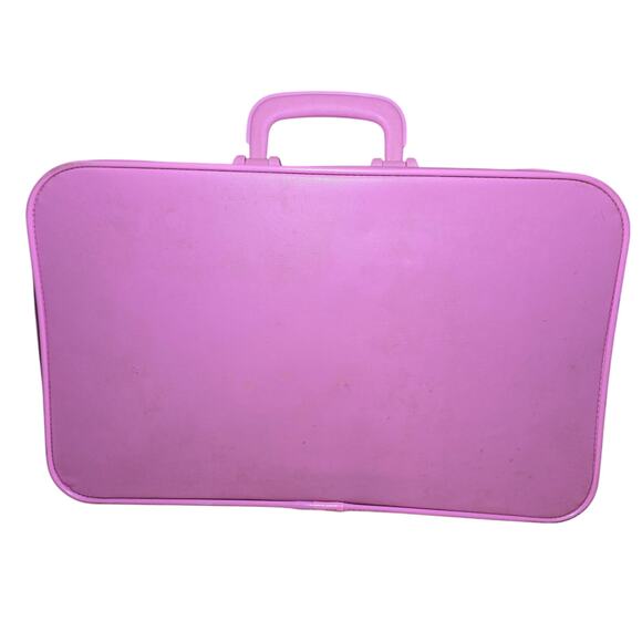 Imaginings 3 Vintage Minnie Mouse Suitcase Pink Silver 17x11x4 Pocket on Inside - Picture 2 of 8